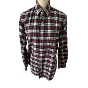 Ralph‎ Lauren Custom Fit Plaid Button Down Shirt Size M